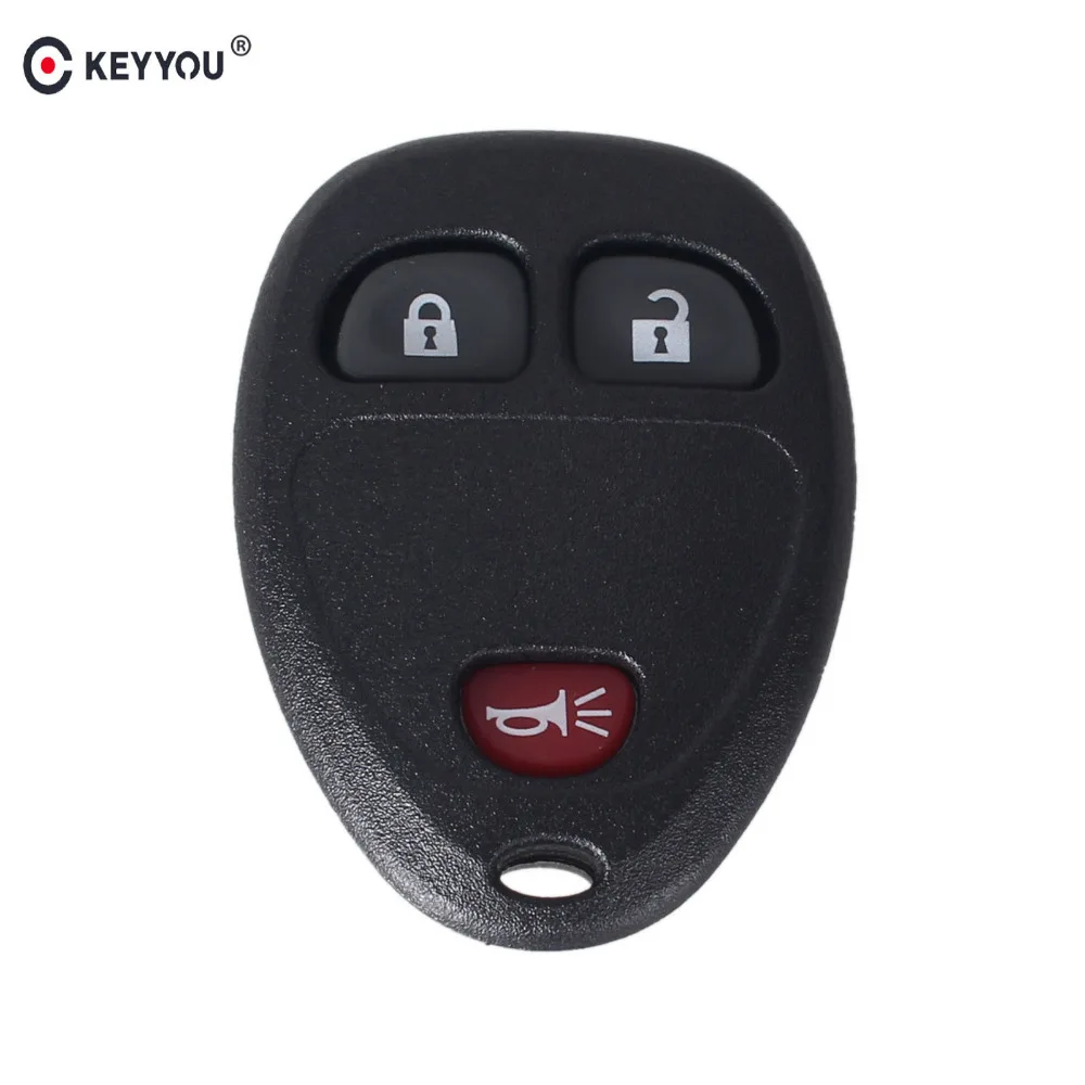 

KEYYOU Car Key Shell 2+1 Panic 3 Buttons FOB Remote Case Cover For Buick