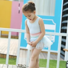 Дизайн, купальник для девочек, цельный костюм в западном стиле, балетная юбка принцессы, пляжная одежда, однотонный купальник, защита от солнца, UPF50+ синий