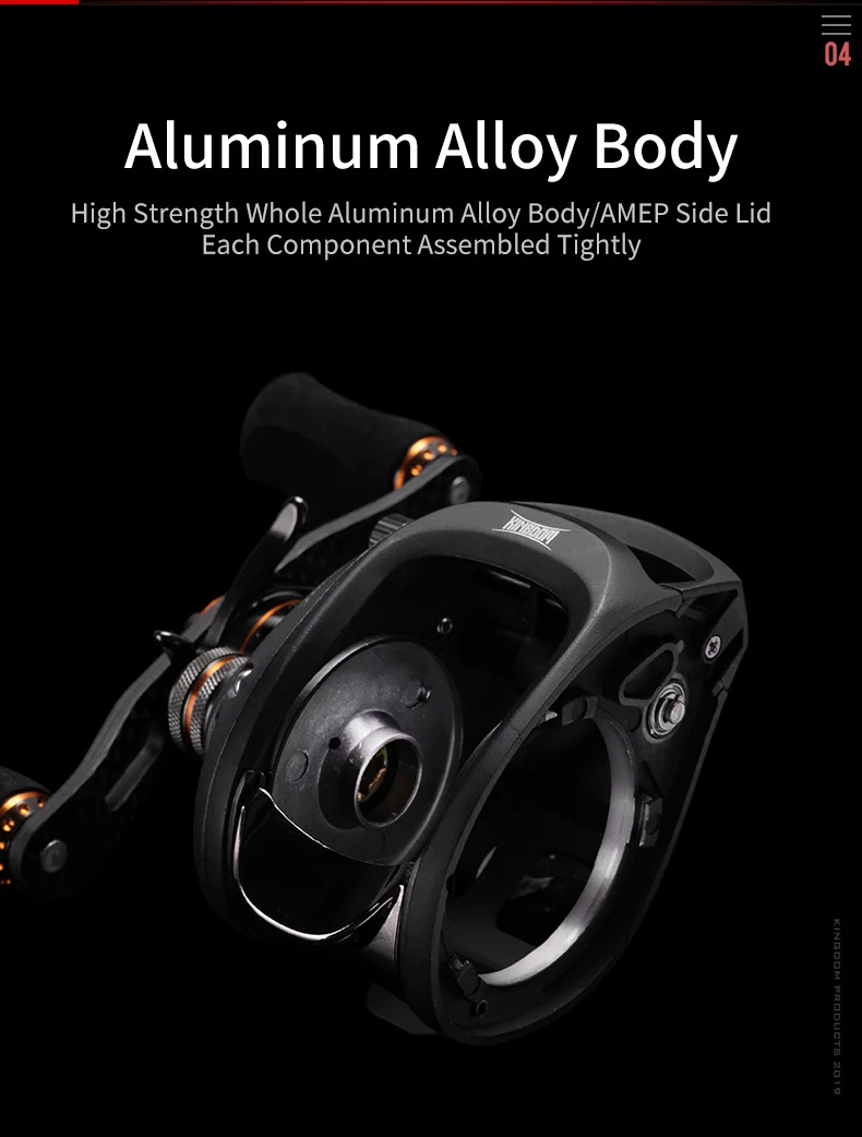 Kingdom SPEED SHOT MICRO 2019 New Double spool 6.51 High Speed Baitcasting Reel Ultralight 12+1 Ball Bearings Fishing Reel (5)