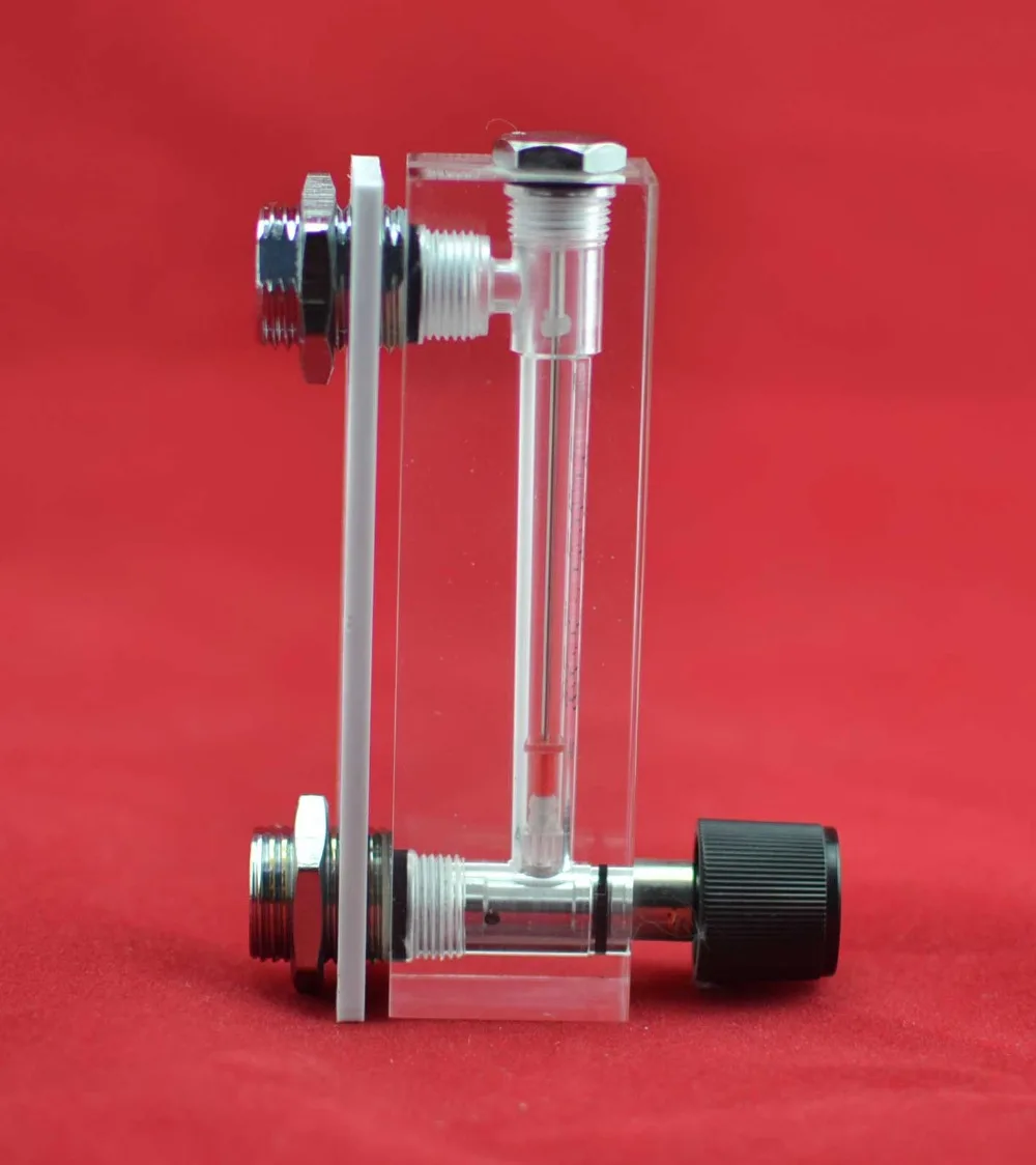 LZM-6T  panel type acrylic flowmeter(flow meter) with adjust valve bass fitting Female G1/4