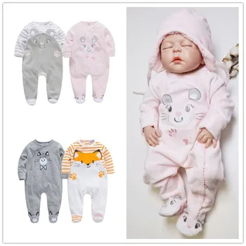

Kavkas baby rompers winter newborn baby warm thick velvet jumpsuits for bebe girls toddler long sleeved overalls jumper 0-24M