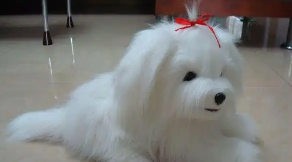 Игрушка для собак украшения белые длинные волосы Shih Tzu собака VIP собака