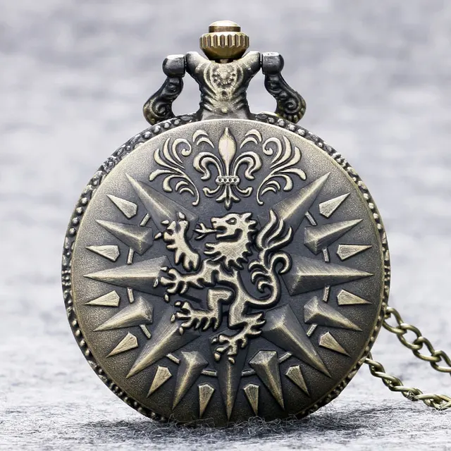 Game of Thrones Hear Me Roar LANNISTER Theme 3D Bronze Quartz Pocket Watch A Son Game of Thrones Hear Me Roar LANNISTER Theme 3D Bronze Quartz Pocket Watch A Son
