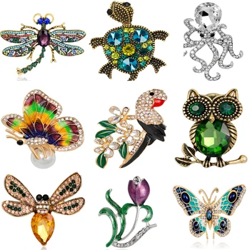 

RINHOO 2018 Baby Classic Alloy Enamel Swallow Brooch Pins Metal Scarf Pins Christmas Gift Banquet Weddings Accessories brooch