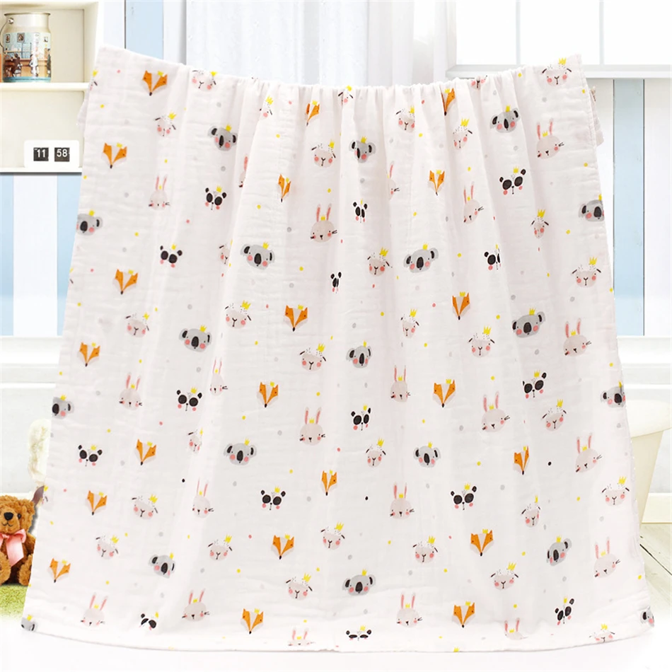 6 слоев хлопковая муслиновая пеленка Обёрточная бумага одеяло для новорожденного Одеяло для ребенка пеленать Одеяло прямоугольной формы