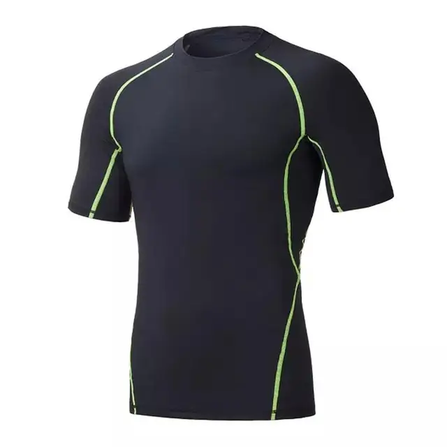 Men Basketball Running Compression Shirt Quick Dry Fit Tees Tops Bodybuilding Fitness O neck