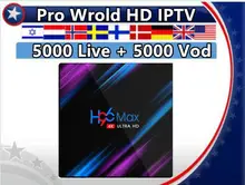 H96MAX RK3318 Android 9.0 Smart Tv Box&Pro World HD Subscription Nordic France Netherlands Israel Arabic Hebrew IPTV TV Box