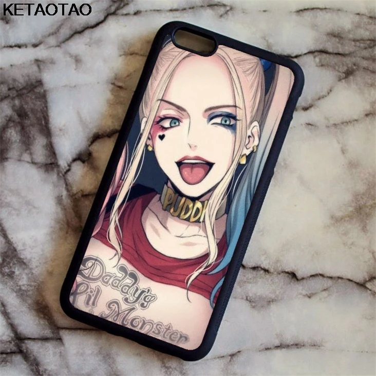 KETAOTAO отряд самоубийц Харли Квин и клоун телефонные чехлы для iPhone 4S 5C 5S 6S 7 8 X Samsung