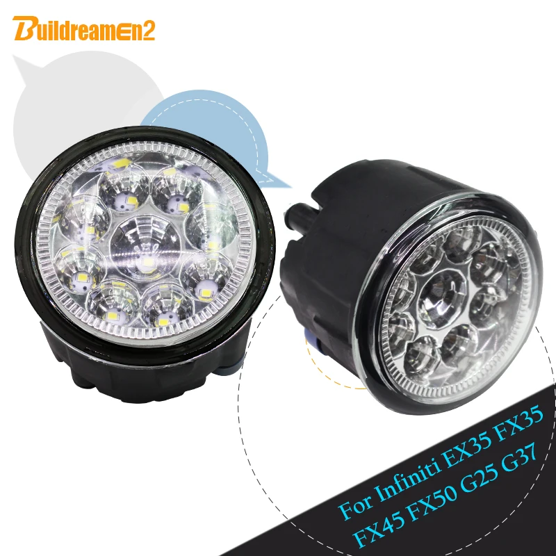Buildreamen2 For Infiniti EX35 FX35 FX45 FX50 G25 G37 Car LED Light Fog