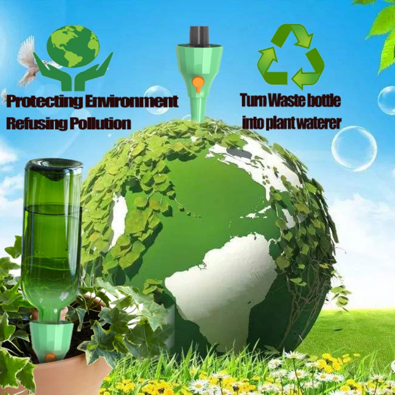 

1Pc Gardening Watering Drip Irrigation System Automatic Plant Flower Pot Adjustable Drips Agriculture Tools Lazy Pouring Device