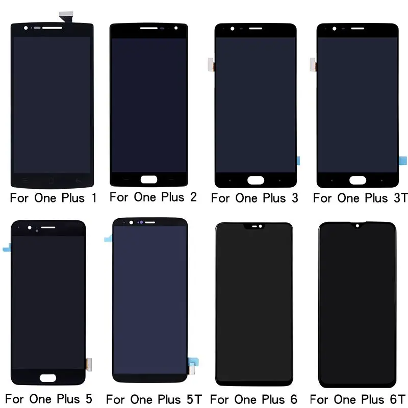 Цена ЖК дисплей Дисплей + Сенсорный экран в сборе для Oneplus 1 + A0001 A2001 A3000 A3010 A5000 A5010 мобильного телефона ЖК дисплей s для One plus 3t 5 5, 6 комплектов партия, ...