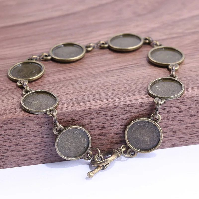 reidgalle 5pcs fit 12mm round cabochon bracelet base