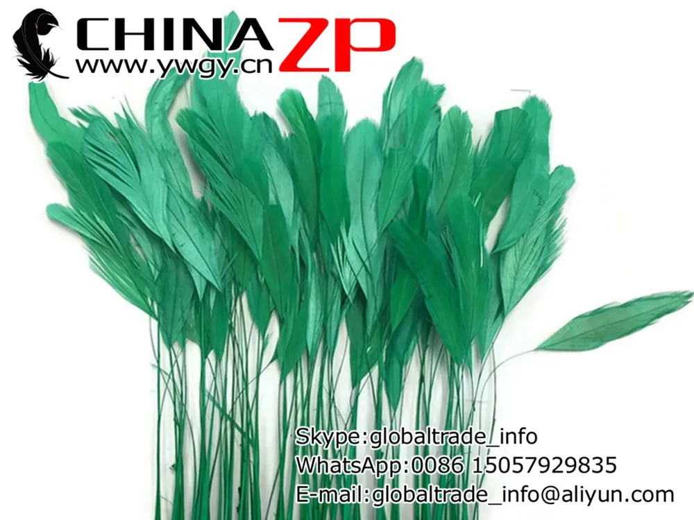 Rooster Tail Feathers, 1 Yard - KELLY GREEN Stripped Coque Tail Feathers Wholesale (bulk)4.jpg 5