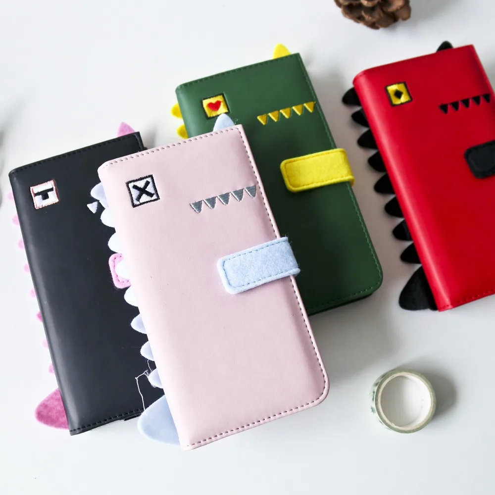 

Cute Dinosaur" Soft Faux Leather Diary Travel Notebook Business Study Freenote Notepad Stationery Gift