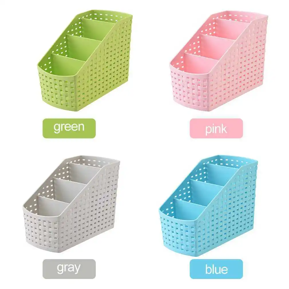 Multifunctional Plastic Desk Organizer Storage Box Case Pen Pencil