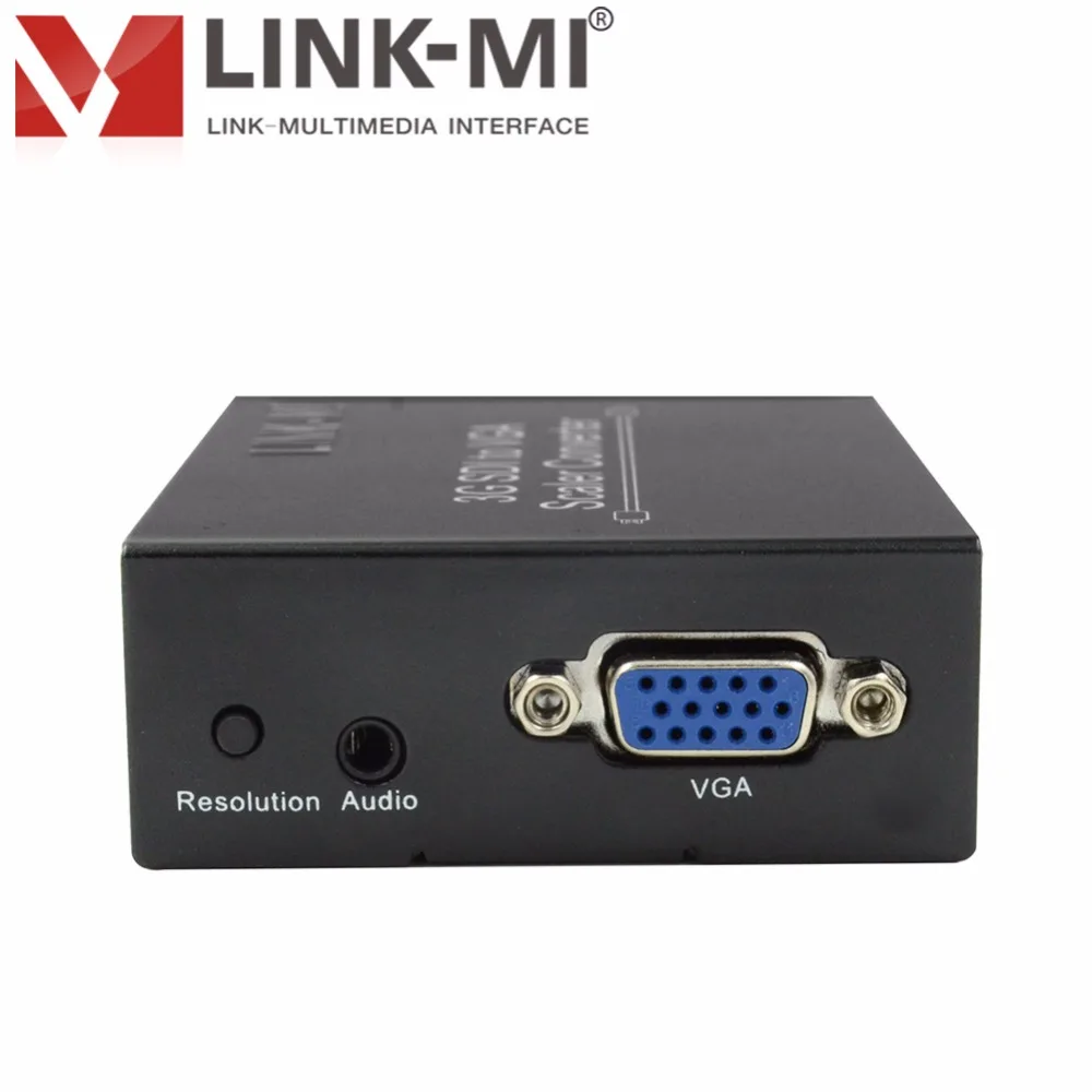 LINK-MI SVG1 SD/HD/3g SDI в VGA конвертер масштабирования поддержка 1920x1080@ 60 Гц одновременный дисплей с BNC 3g SDI VGA сигналов