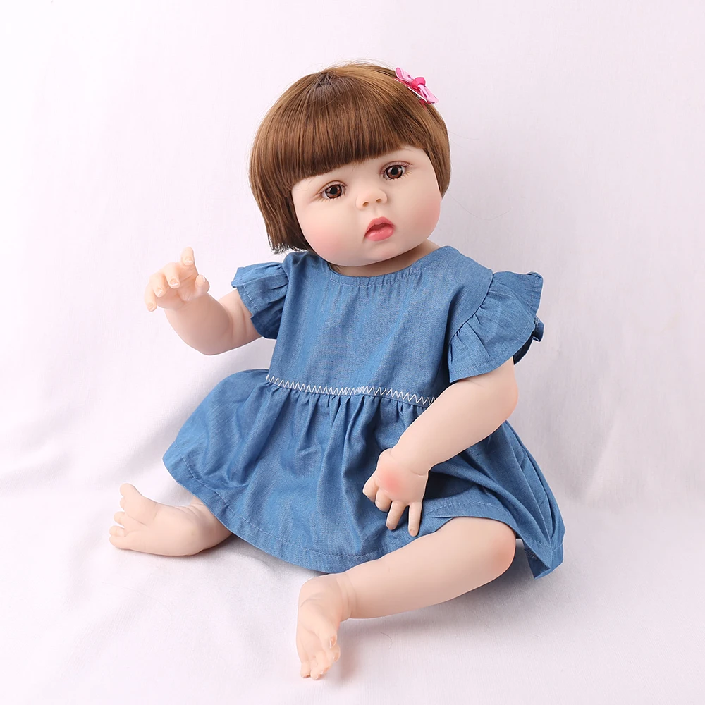 NPKDOLL полный винил 55 см Reborn Кукла Новорожденный ребенок дети реалистичный младенец реалистичный, похожий на естественный Menina детские