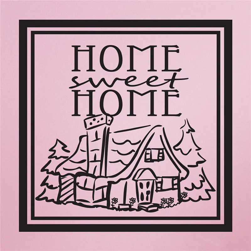 YINGKAI Home Sweet Home Cottage Decal Living Room Home Vinyl Carving