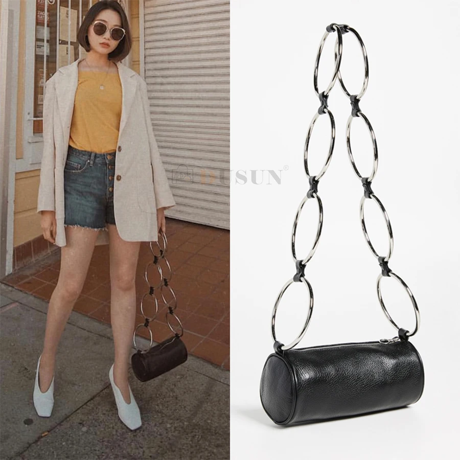 

DUSUN Vintage Shoulder Bucket Women Handbag Designer Female Bag Ring handbag High Quality Crossbody Luxury Bags for Women bolsa
