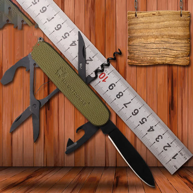 

Mini Knife Travel Kit Camping Bottle Opener Scissors Screwdriver Wrench Multi Portable Tool Outdoor Tool Survival Folding Knife