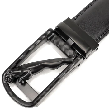 

New leather strap male automatic buckle belts for men authentic girdle belt black