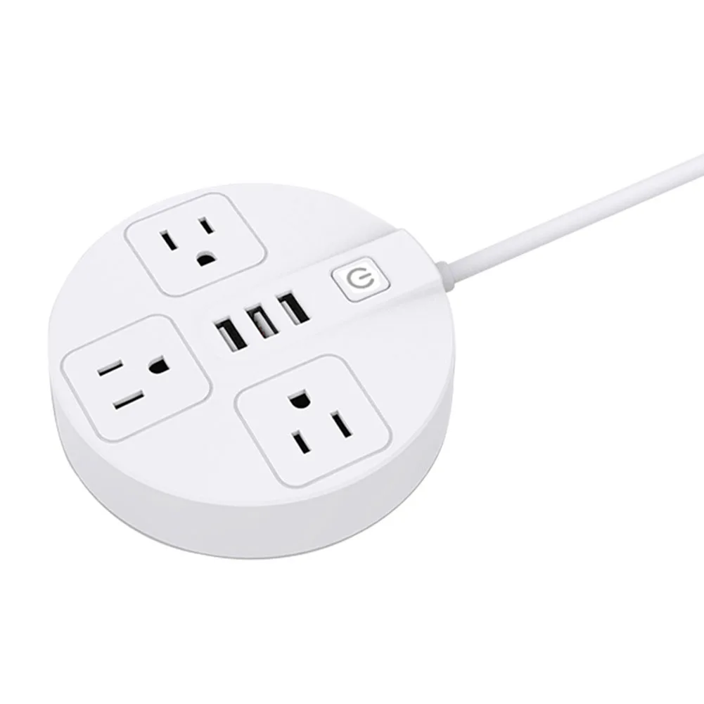 

Socket Switch Multi Plug WIFI Strip Protector Surge Compatible 3 AC Outlets And 3 USB Ports