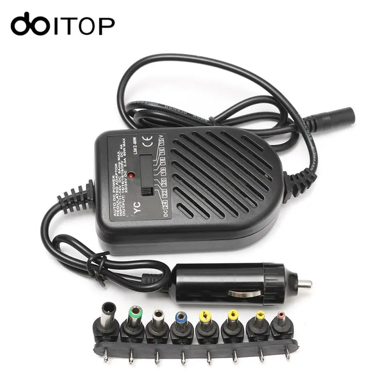 DOITOP Universal 80W Laptop Car Charger Power Supply Adapter Adjustable