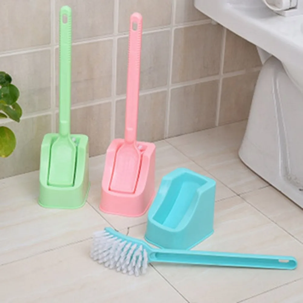 Toilet Brush Soft Toilet Brush Toilet Brush With Base Bathroom Long handle cleaning brush