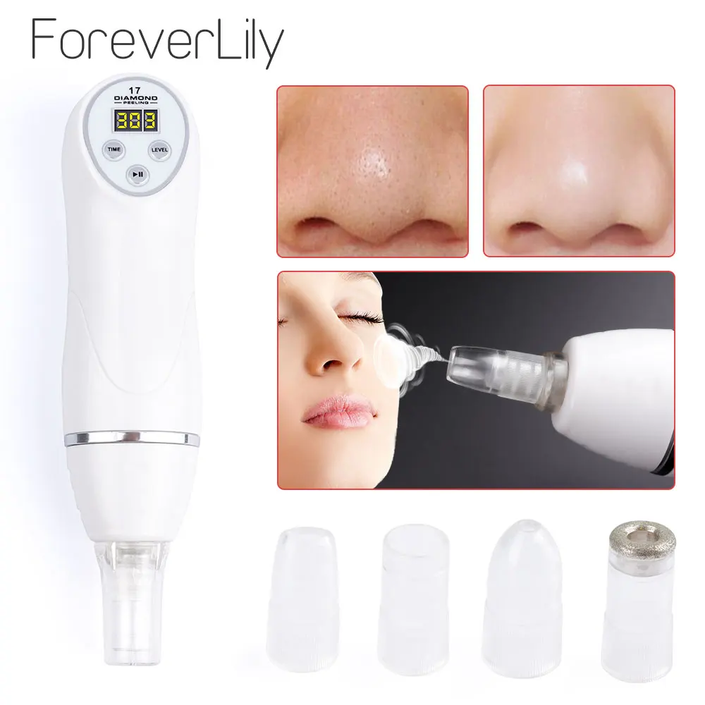

Potable Blackhead Remover Skin Care Pore Vacuum Acne Pimple Removal Facial Diamond Dermabrasion Machine Face Clean Beauty Tool