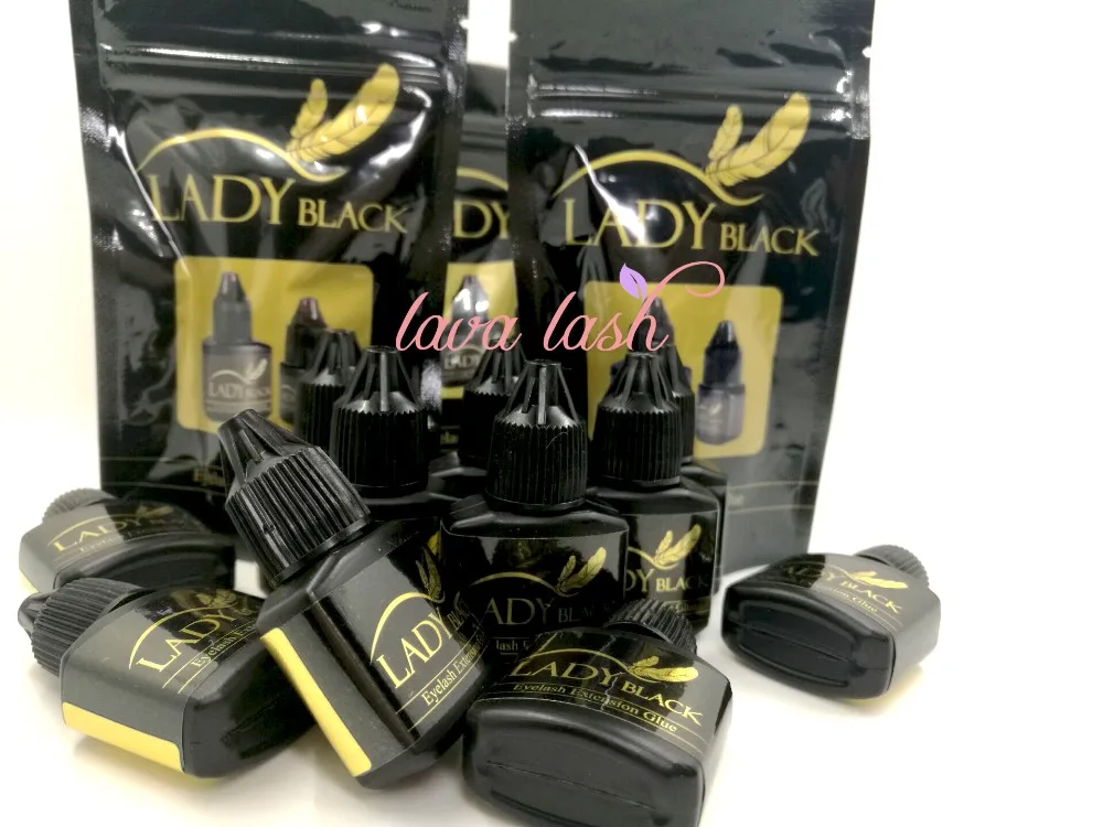 eyelashes extension lady black glue