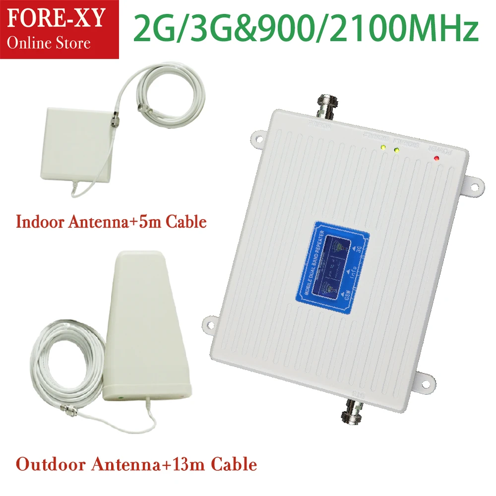 

GSM 2G 3G Repeater Dual Band GSM900 WCDMA 2100 Cellular Signal Booster Cellphone Amplifier 900mhz 2100mhz mobile UMTS Repeater