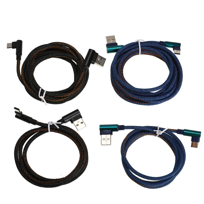 

USB Type-C 3.1 1m/2m Short Cable 90 Degree Right Angled USB Type C Connector Wire USB C Cable for Xiaomi for Samsung