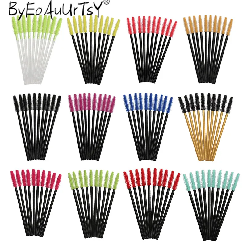 

50pcs Silicone Eyelash Brushes Disposable Mascara Wands Applicator Eye Lashes Cosmetic Brush Makeup Beauty Tools