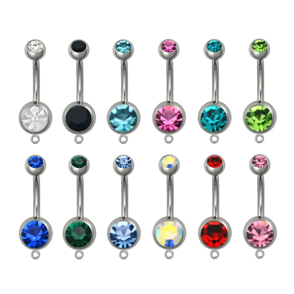 Stainless Steel Belly Button Rings Stainless Steel Body Jewelry - Bar 14g Butter