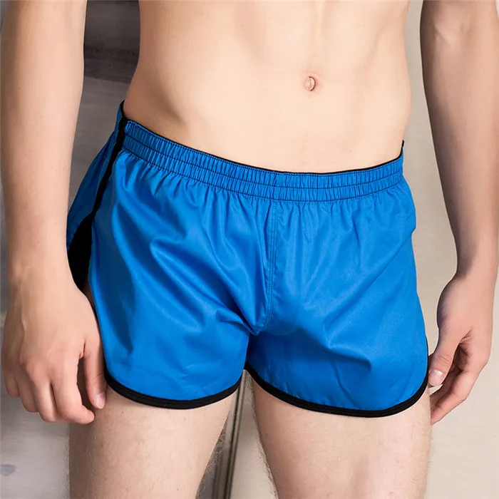 Брендовые мужские спортивные шорты для занятий спортом, мужские спортивные штаны для бокса бега, пляжные шорты для серфинга, мужские короткие штаны, быстросохнущие - Цвет: Blue