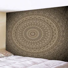 Настенная картина большого размера МАНДАЛА ГОБЕЛЕН богемный гобелен на стену искусство ковер одеяло Йога декоративный коврик винтажный серый гобелен для дома