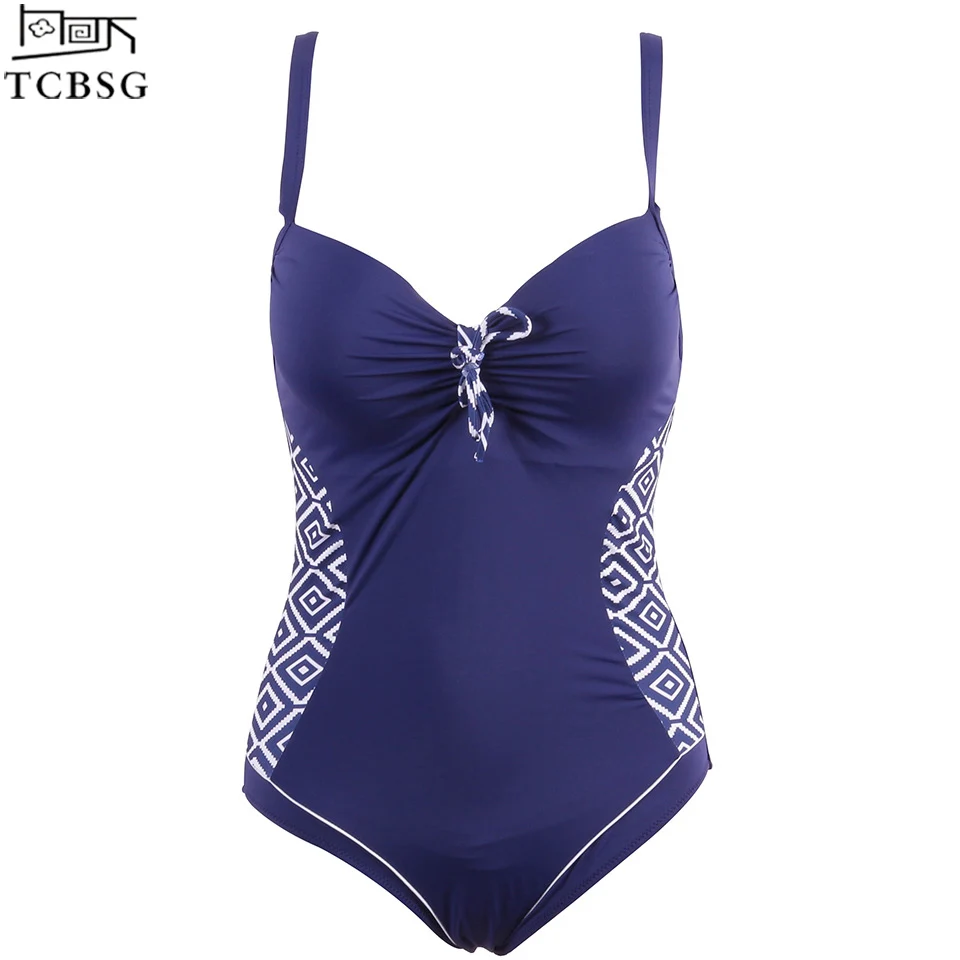 

TCBSG 2019 New Arrival Plus Size One Piece Swimsuit Female Retro Sexy Swimwear Summer Bathing Suit Beach Wear Bodysuit L~4XL