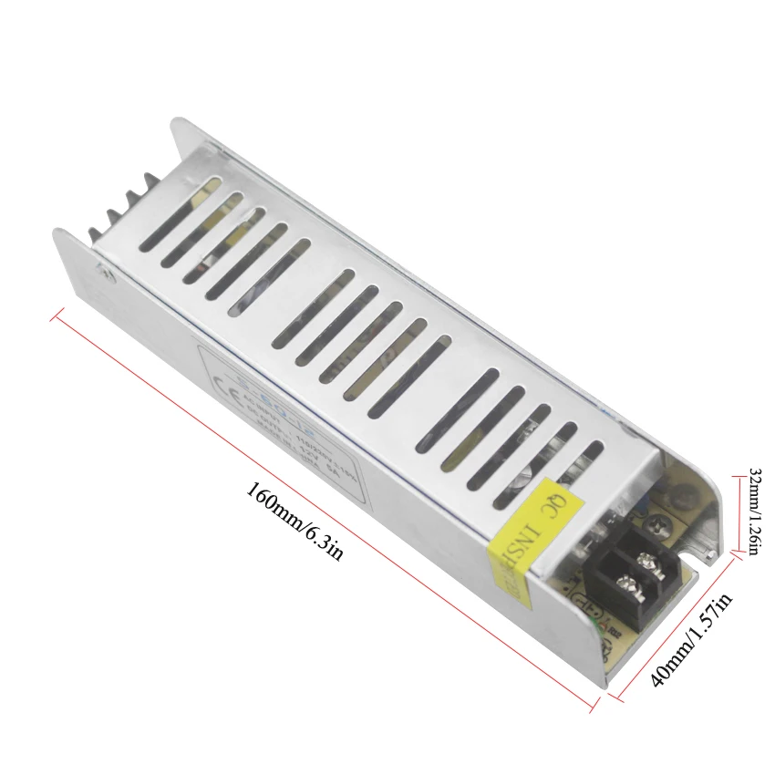 Переменный ток, постоянный ток, 12 В, светодиодный светильник-трансформер, 220 В, 12 В, светодиодный источник питания, 12 В, 5a, 60 Вт, импульсный источник питания, источник питания, драйвер, светодиодная лента