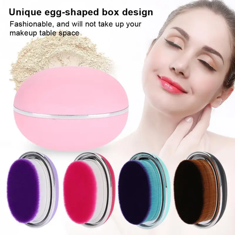 Unique Egg shaped Foundation Brush Oval Flat Top Face Brush Cream or