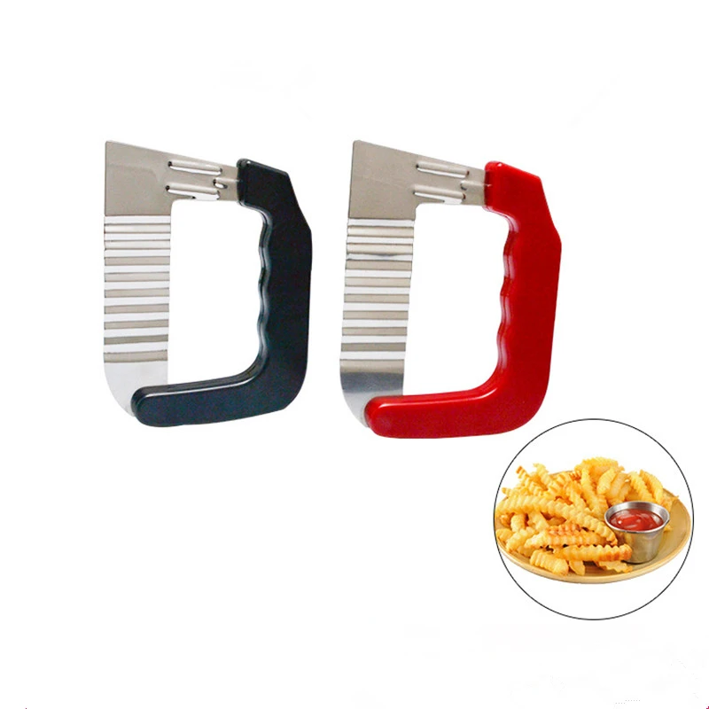 2 цвета из нержавеющей стали картофеля тесто волны фигурный резак слайсер