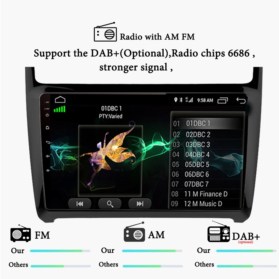 Clearance 2Din Multimedia Video Player Android 9.1 GPS Navigation Radio WIFI For Volkswagen VW POLO 2012-2018 Sedan Cassette Stereo no dvd 7