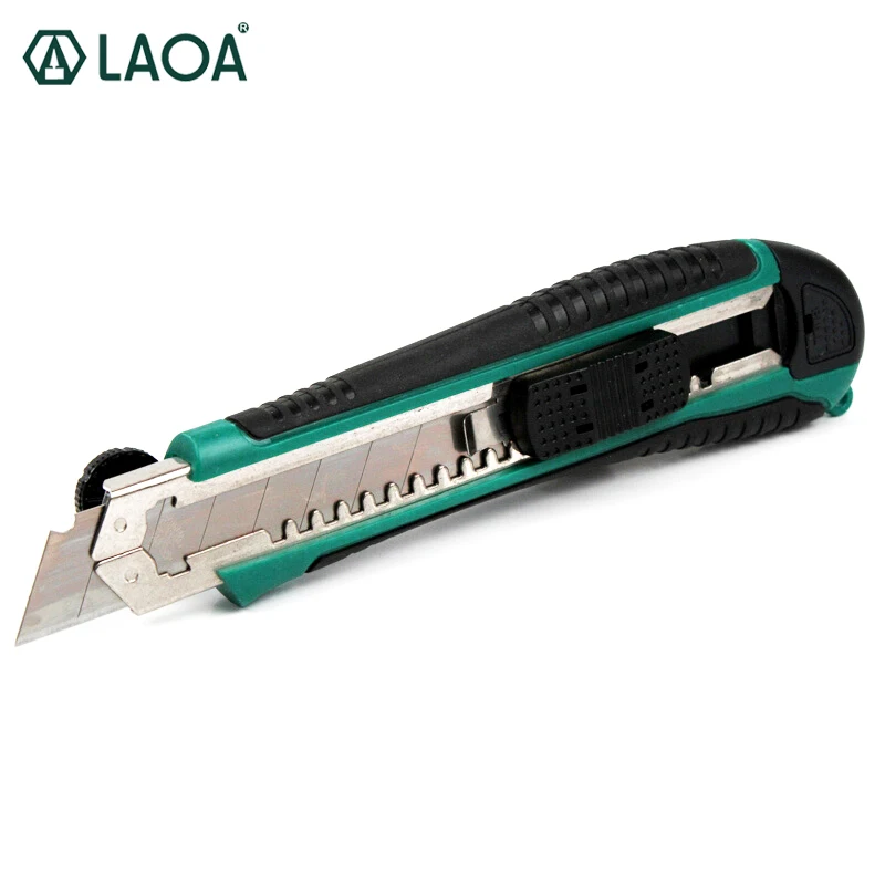 

LAOA 5PCS 18MM Utility Knife Art Knife Snap-Off Cutter Pocket Type Students Wallpaper knives With SK5 Spare blades for Survival