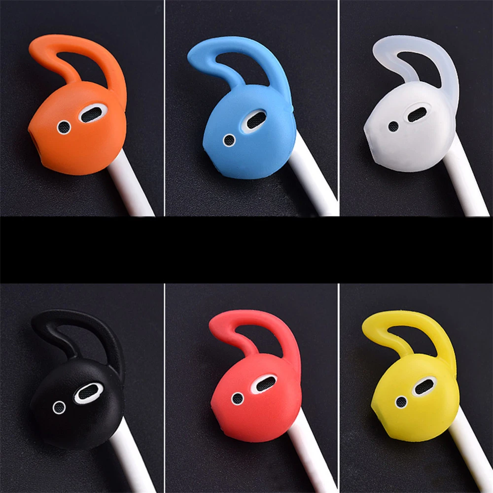

4pcs Silicone Cover Earbuds Earphone Case Headphone Eartip Ear Hook Cap Earhook for Apple for airpods