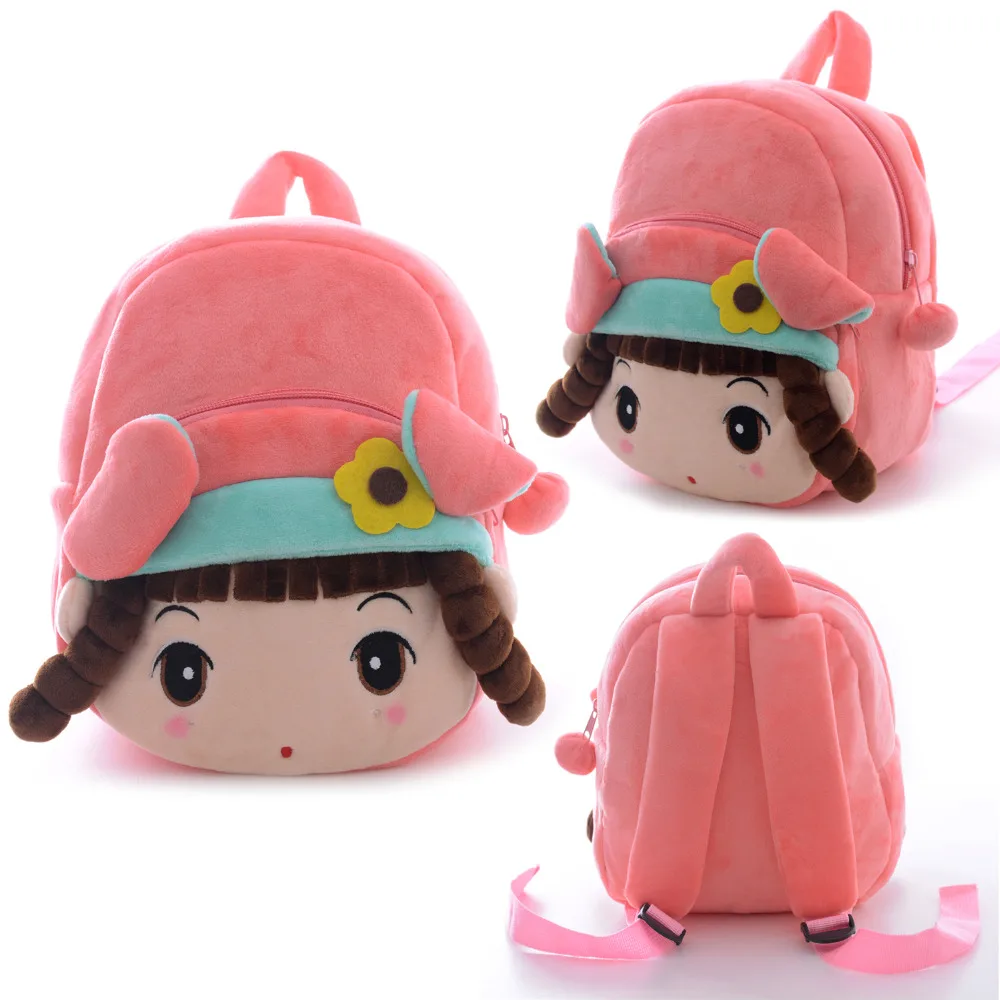 

Pink Angela Girl Plush Boy Girls Cartoon Kids Children Plush Bag Bookbag Schoolbag Backpacks Bags 8*8'' New