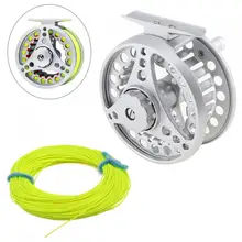 Катушка для ловли нахлыстом из алюминиевого сплава 7/8, большая Рыболовная катушка со льдом+ 100 футов 30,5 м, леска для ловли нахлыстом