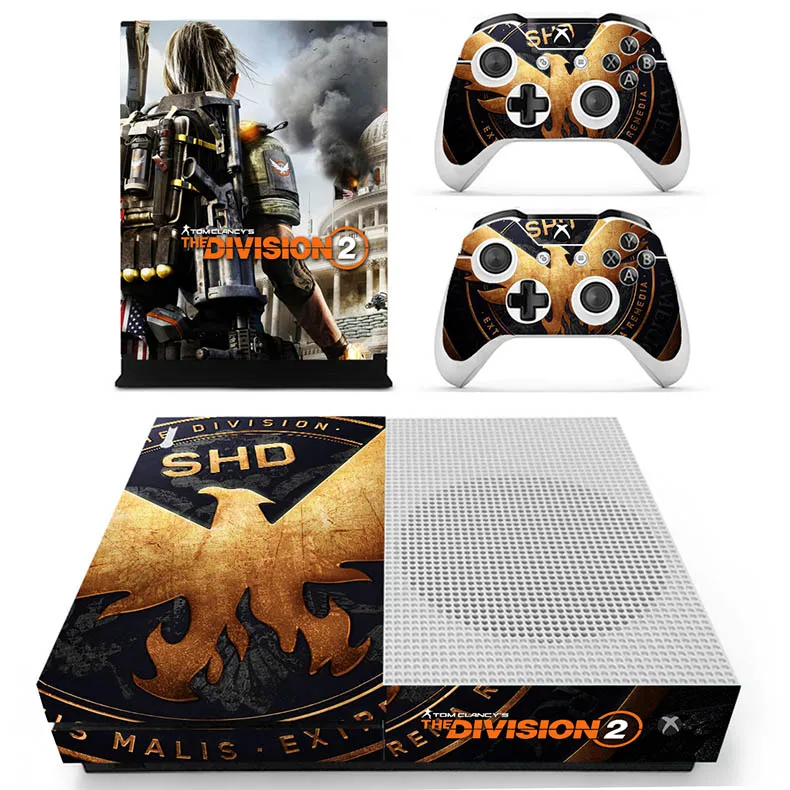 Наклейки Tom clancy's the division 2 для Xbox One S Pegatina для Microsoft Xbox One Slim Console и два контроллера - Цвет: YS-xboxoneS-2082