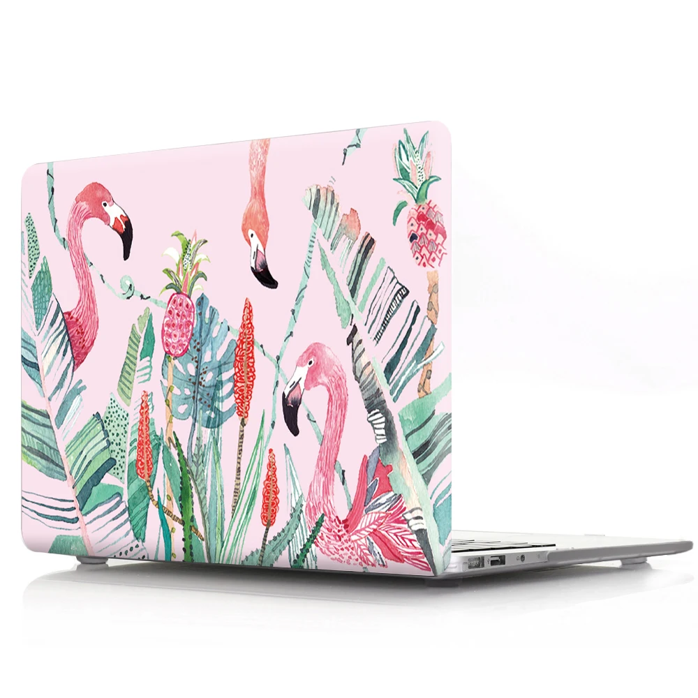 Printed Coque For MacBook Air Pro Retina 11 12 13 15 Cover Cartoon Pink Flamingo Hard PVC for Macbook Air Pro 13 2017 2018 Cover (3)