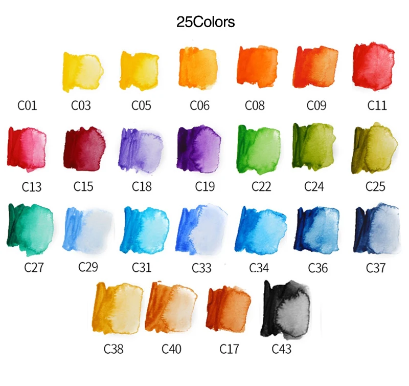 18253342 cores conjunto de aquarela sólida redemoinho