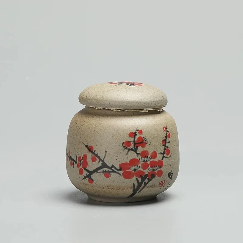 1 шт. чайная банка Caddy для пуэр сырая керамика чай Улун китайский фарфор керамическая банка коробочка для чая кунг-фу сундук для хранения - Цвет: E