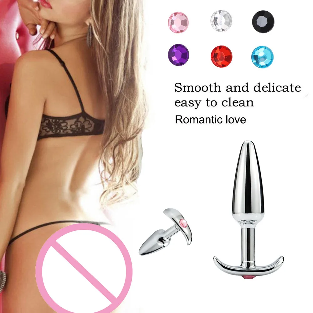 Aluminum Alloy Anal Butt Plugs Vagina Trainer Toys With Jewel Base C 20180920 | Красота и здоровье